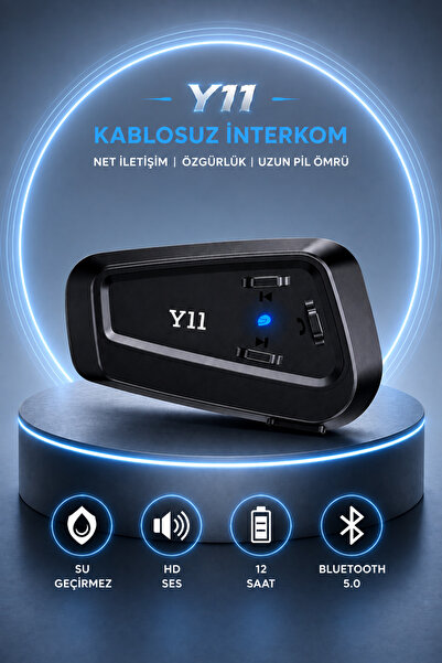 Abbruch Motosiklet Kask Bluetooth Kulaklık Su Geçirmez Y11 İntercom Kablosuz ...