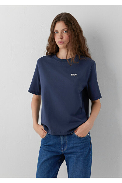 Mavi Logo Baskılı Lacivert Tişört Regular Fit / Normal Kesim 1611900-87524