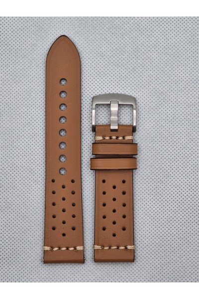Genel Markalar 22mm Taba Deri Saat Kayışı