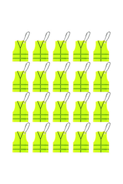 Choice 20PCS 20PCS Double-sided Reflective Pendant Set Vest Shape Night Refle...