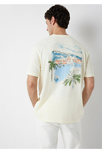 Mavi Printed Yellow T-Shirt Loose Fit / Relaxed Comfortable Cut 0613319-89308