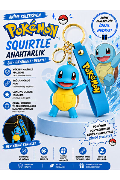 FG KONNİCHİWA Pokemon Keychain Charmander Pi̇kachu Charizard and Others Silic...