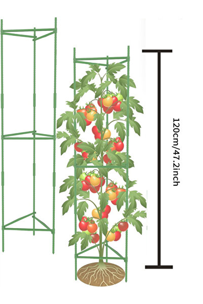 Choice 1pcs Tomato Cage, Up To 51 Inches Of Plant Stakes Vegetable Grids Asse...