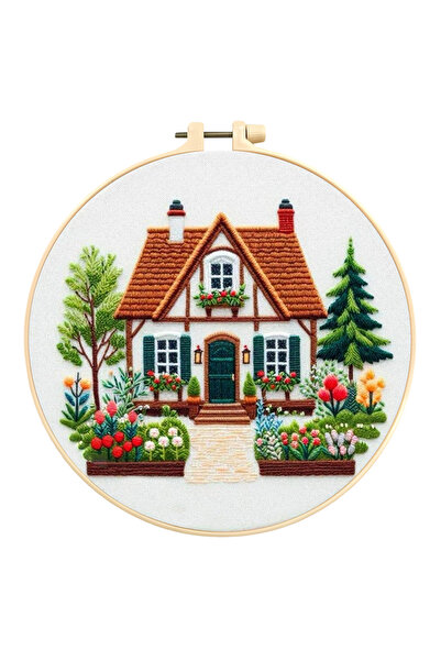 Choice CXBB-010 DIY Embroidery Supplies Kit House Tree Tree Landscape Cross S...