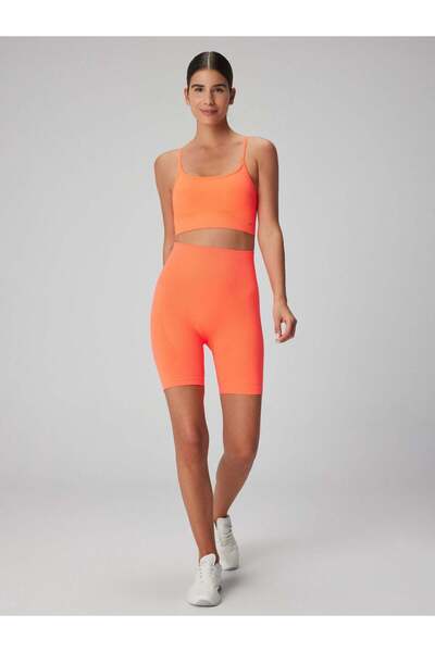 Jerf Pantaloni scurți Gela cu talie înaltă (12cm) Neon Coral