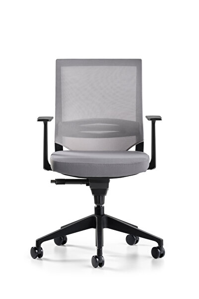 Bürotime Cozy çalışma koltuğu, sabit kol, plastik ayak, gri,antrasit