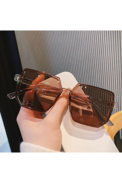 Choice MULTI Brown Big Frame Vintage Sunglasses Women Men Brand Square Sun Gl...