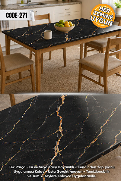 DECOMALL Code-271 Water Resistant Table Countertop Floor Marble Furniture Til...