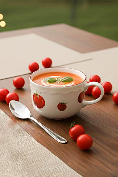 Rakle x Bengi Kurtcebe Pomodoro Stoneware Çorba Kupası 11 cm