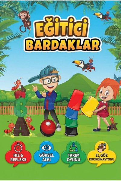Tıfıl Toys Süper Bardaklar Refleks ve Zeka Geliştirici Hız Odaklı Eğitici ve ...