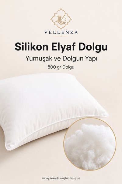 Generic Brand 50X70 Micro Fabric Microfiber Pillow 800 Gr Silicone Fiber Filled Single Full Sleeping Pillow
