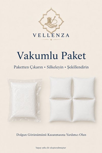 Vellenza 4 قطع وسادة داخلية مربعة الشكل مقاس 35 × 35 سم مملوءة بألياف السيليكون وسادة داخلية ناعمة للديكور