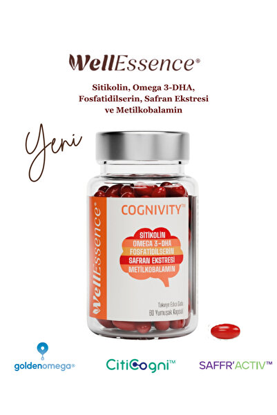 WellEssence Cognivity™ - Sitikolin, DHA Omega 3 Balık Yağı, Fosfatidilserin, ...