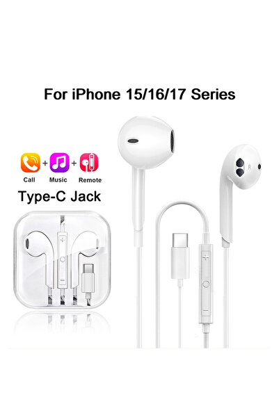 choice2 TypeC Jack TypeC Earphones For iPhone 17 Air 16 15 14 13 12 11 Pro Ma...