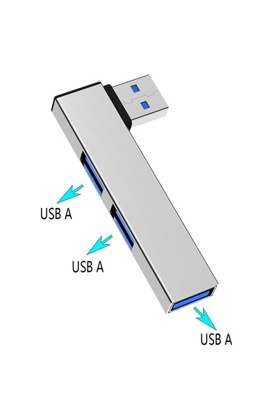 choice2 Silver USB USB C HUB 3.0 Type C 3.1 3 Port Multi USB Splitter OTG Ada...