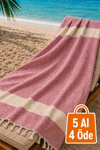 Hig Store Diamond Peshtemal 100% Cotton Fringed - 90X170 Size Beach Pool Spa ...