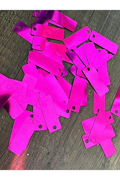 Gönülden Tasarım 3x1 Cm 50 Adet Lazer Kesim Pul Payet Pembe