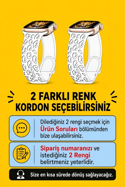 Dexmon Huawei Watch Fit 3 / Fit 4 / Fit 4 Pro / Fit 5 / Fit 5 Pro Uyumlu Leopar Desenli 2’li Silikon Kordon Seti
