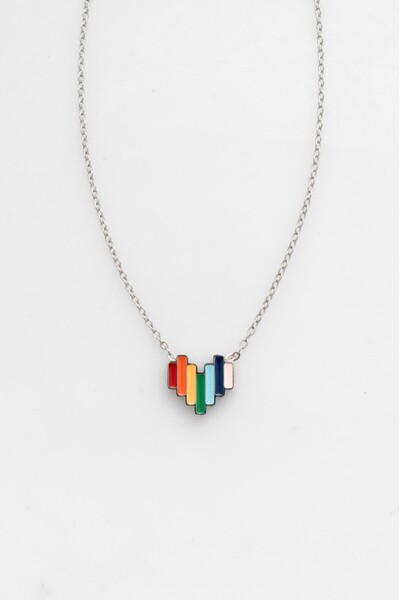 UKHWD SUPPLY 316L Steel Enamel Heart Pendant Ka5001Gm
