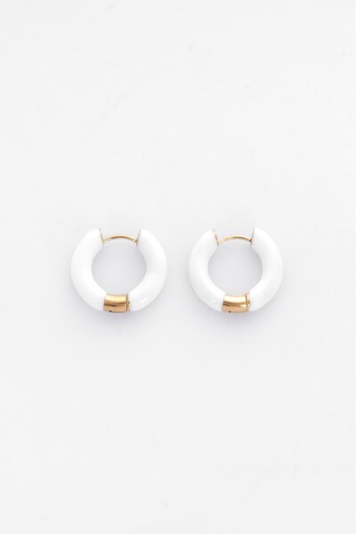 UKHWD SUPPLY Ka5017By Model Enamel Hoop Earrings