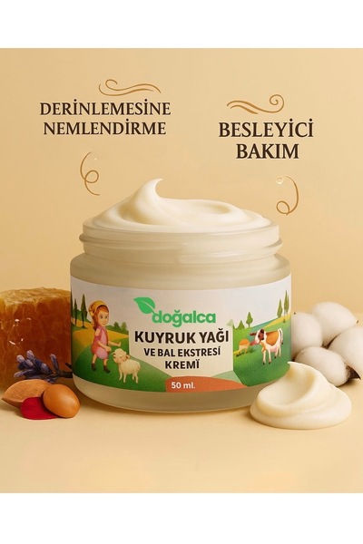 Doğalca Kuyruk yağlı bal özlü botox etkili kırışıklık açan krem