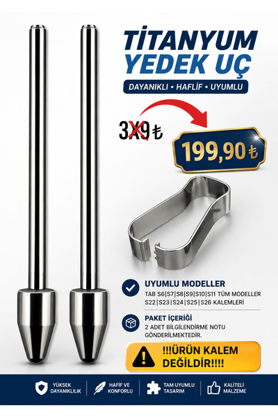 Z1 Home S Pen TİTANYUM Kalem Ucu S6/s6 Lite/s7/s7 Fe/s8/s9/s9 Fe/s9/s10 Plus/...