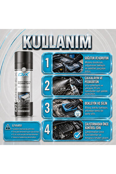 Genel Markalar DVX by Susuz Motor Temizleyici ve Yağ Çözücü Spreyi 500 ml