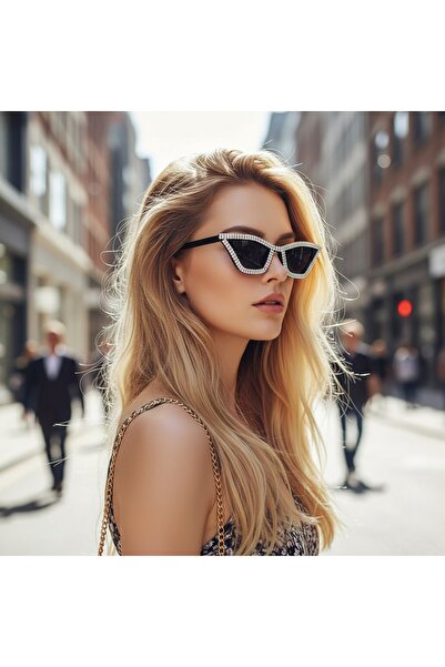 choice2 Black 1PC Rhinestone Sunglasses Party Glasses Cat Eye Sunglasses Cat ...