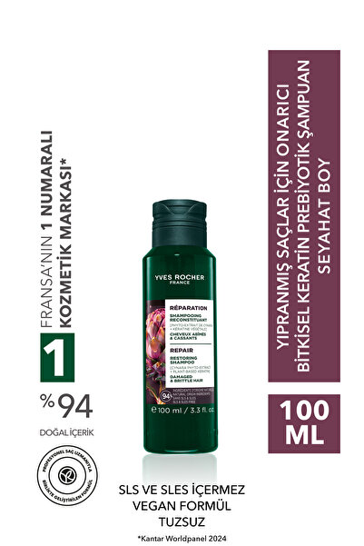 Yves Rocher Onarıcı Keratin Prebiyotik Seyahat Boy Şampuan - Yıpranmış Saçlar...