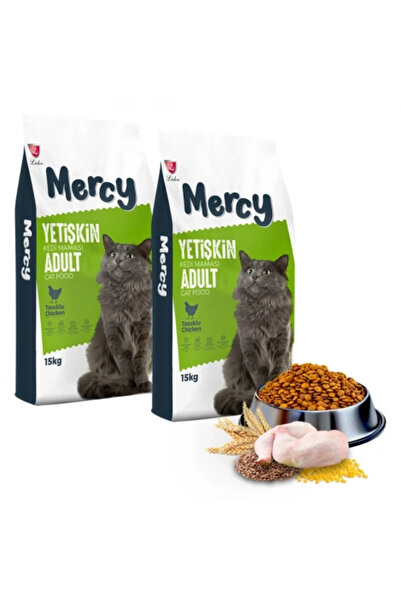 Mercy Tavuklu Yetişkin Kedi Maması 15 Kg x 2 Adet