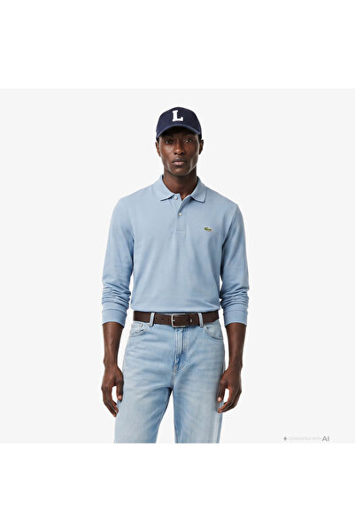 Lacoste L.12.12 Erkek Classic Fit Uzun Kollu Mavi Polo