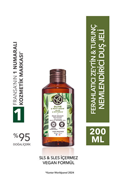 Yves Rocher Duş Jeli - Nemlendirici Ferahlatıcı Zeytin Turunç -SLS,SLES İçerm...