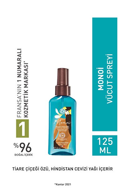 Yves Rocher Monoi Parfümlü Vücut Spreyi-Egzotik, Sıcak ve Çekici-Monoi de Tah...