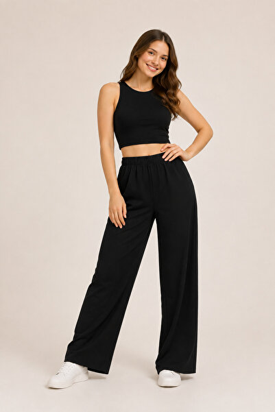 JOLT Women's Black High-Waisted Trousers