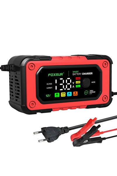 Choice EU Red EAFC 12V 7A Car Battery Charger Smart Multiple Protection AGM L...