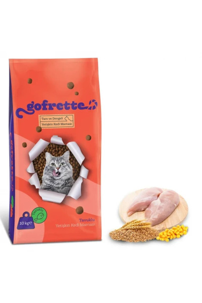 Gofrette Tavuklu Yetişkin Kedi Maması 10 Kg