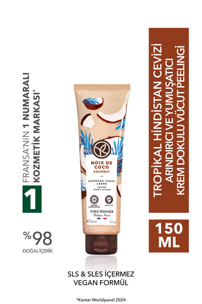 Yves Rocher Krem Dokulu Vücut Peelingi-Arındırıcı Yumuşatıcı Tropikal Hindist...