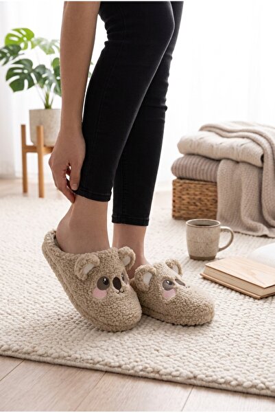 Moda Frato Teddy Bear Women's House Slippers Winter Slippers Rubber Soundless...