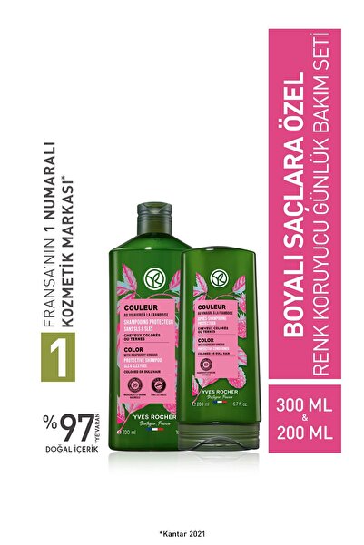 Yves Rocher Boyalı Saçlar Için (COULEUR) Renk Koruyucu Orijinal Boy Şampuan, ...