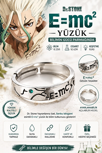 FG KONNİCHİWA Dr. Stone Senku Ishigami Adjustable Ring Cosplay
