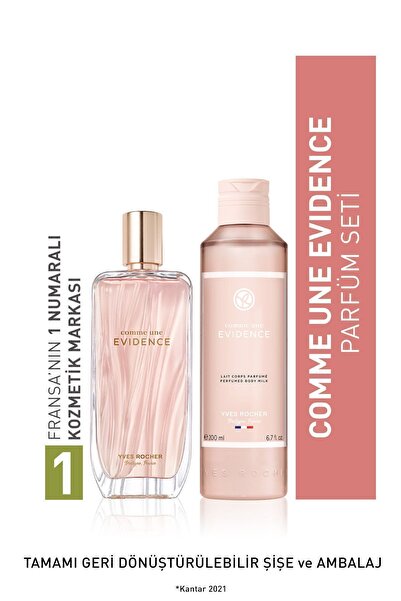 Yves Rocher Comme Une Evidence Büyük Boy Vücut - Parfüm Seti