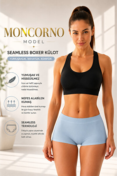 MİSTİRİK Moncorno Model Slimming Boxer Butt Shaper Non-Marking Seamless Panti...