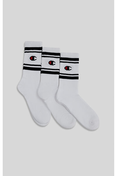 Champion 3Pk Crew Socks Unisex White Socks - U20081-Ww006