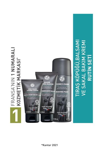 Yves Rocher Tıraş Köpüğü,Balsamı ve Sakal Bakım Kremi Rutin Seti-9916812