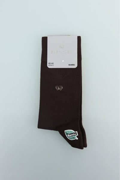 Bisse Brown Bamboo Socket Long Socks