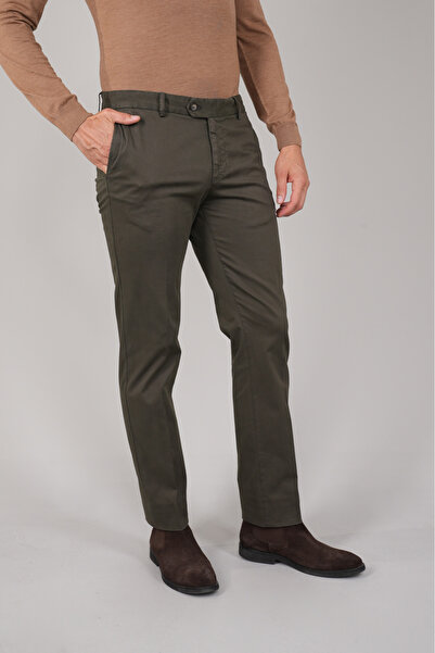 Bisse Haki Pamuklu 4 Cepli Erkek Basic Spor Pantolon