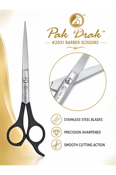 Generic Pak Drak Professional Barber Scissor 6 Inches #2031 with Plastic Hand...
