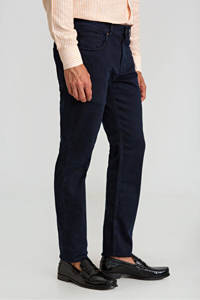 Bisse Koyu Lacivert Pamuklu Denim 5 Cepli Erkek Pantolon