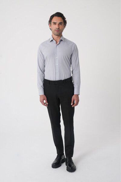Bisse Men's 4-Pocket Classic Anthracite Trousers