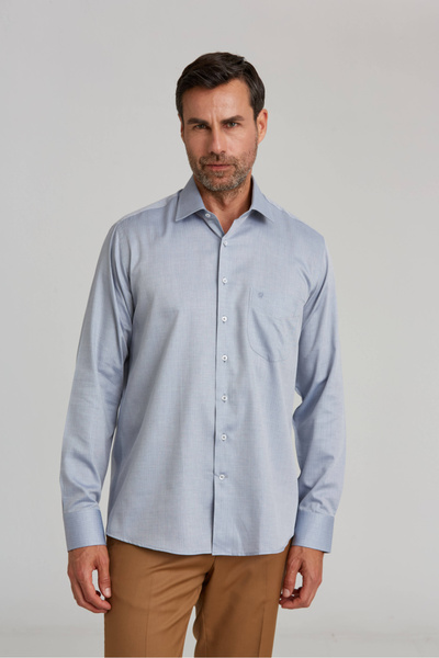 Bisse Regular Fit Classic Anthracite Gray Men's Shirt